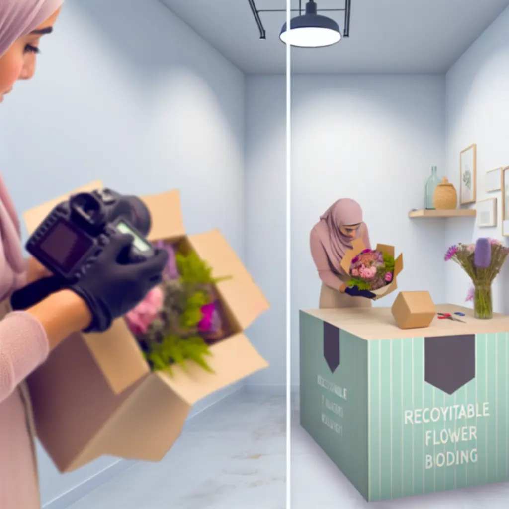 Gondosan becsomagolt virágcsokor, amely biztonságos kiszállításra kész.