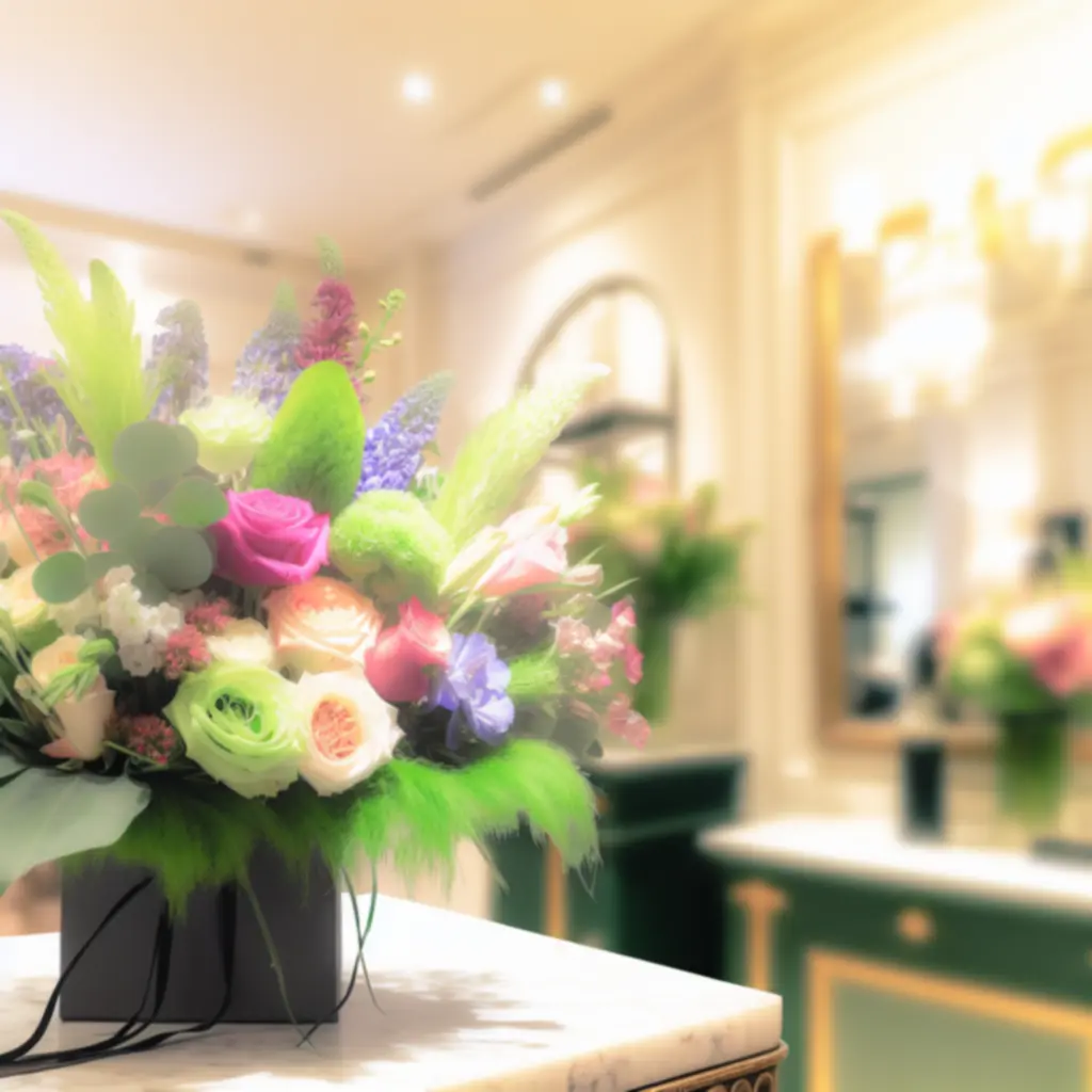 Elegáns, pasztell virágcsokor válogatás egy modern asztalon