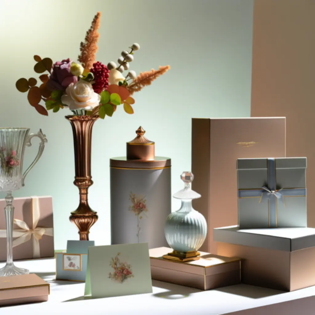 Ajándékdobozok, vázák és kiegészítők virágcsokrok mellé.